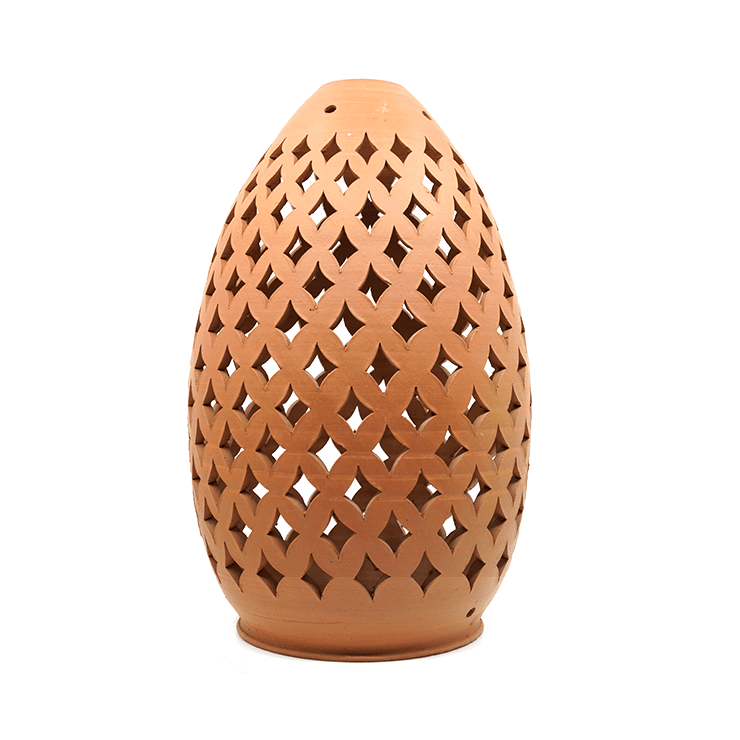 Handmade Clay Egg Shell Geometric Carving Décor | NoorNook