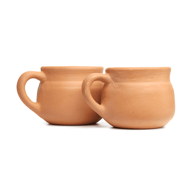 Clay Tea Mugs Set of 2 - 100 ml