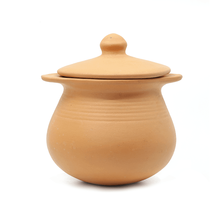 Unglazed Clay Serving Pot